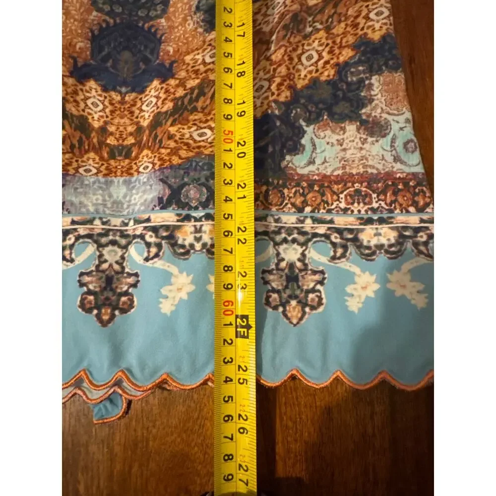 Soft Surroundings Sharron Short Sleeve‎ Papaya Blues Top Artsy Everyday Boho 2X